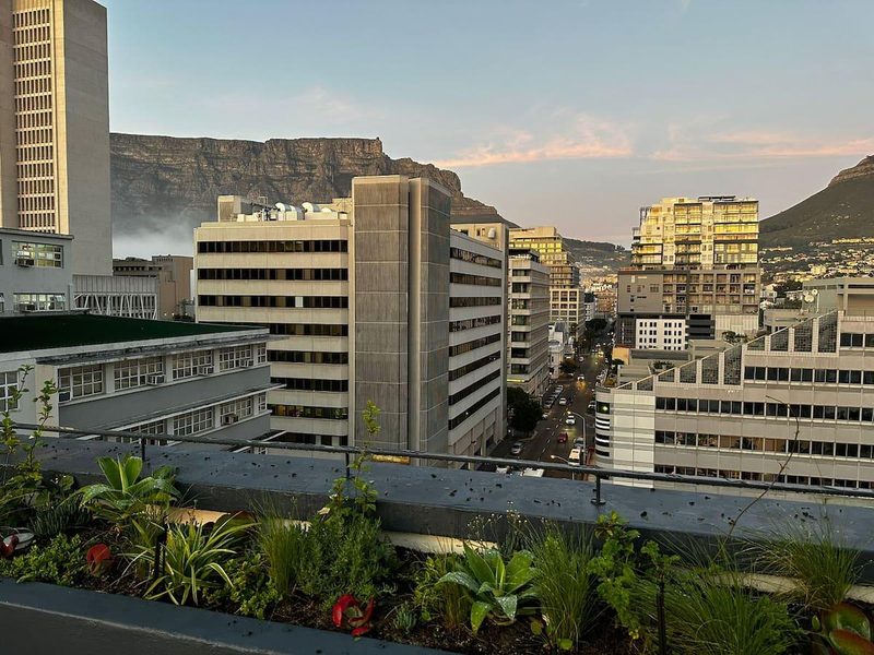 Table Mountain from the rooftop deck at The Carrington