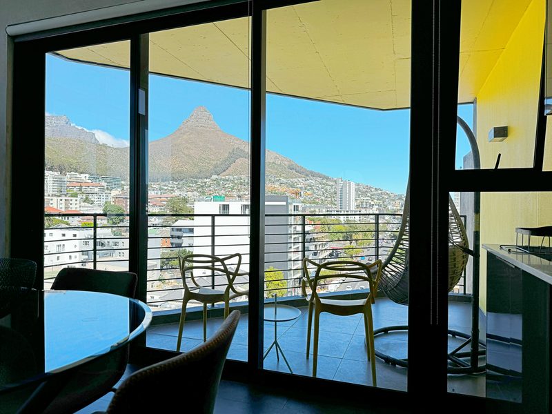 The private balcony at One26 on M, looking at Lion&rsquo;s Head